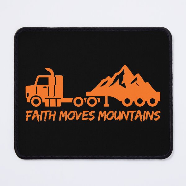 Item preview, Faith Moves Mountains – Christian Quotes - Orange Design designed and sold by MoriaStore.
