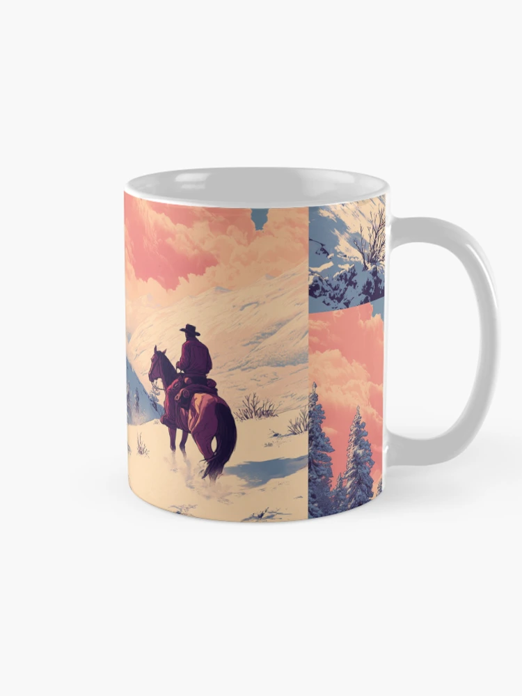 Thumbnail 3 of 6, Coffee Mug, Cowboy In The Snow designed and sold by Rtymer.