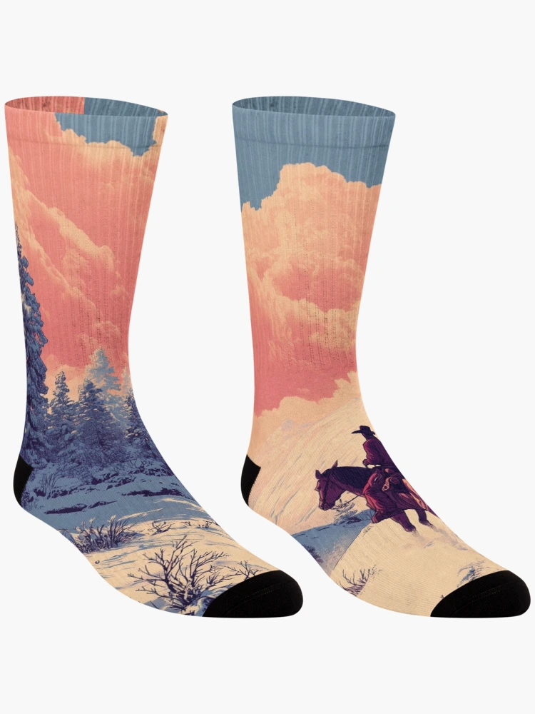 Thumbnail 3 of 5, Socks, Cowboy In The Snow designed and sold by Rtymer.