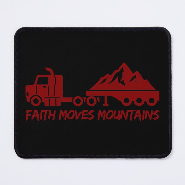 Item preview, Faith Moves Mountains – Christian Quotes - Red Design designed and sold by MoriaStore.