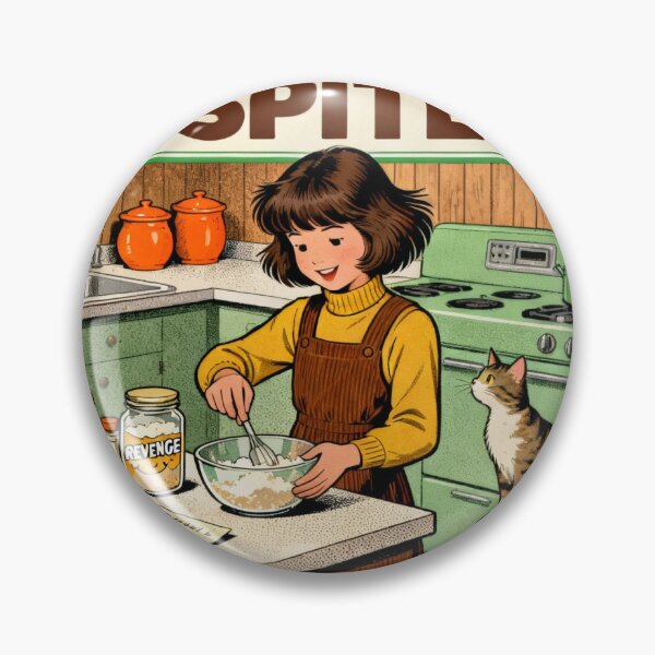 Item preview, Baking with Spite - Retro Dark Humor Art designed and sold by PictorialWhimsy.