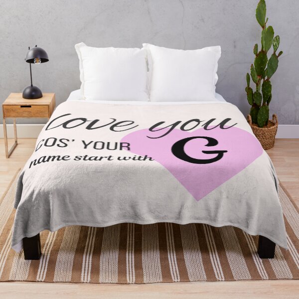 Item preview, Love You Cos Your Name Starts With G Initial Monogram designed and sold by Nordic Echo.