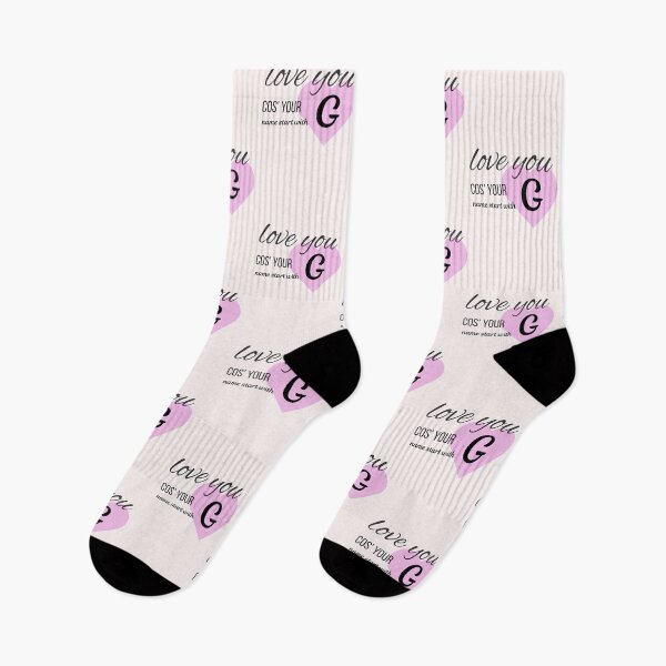 Item preview, Love You Cos Your Name Starts With G Initial Monogram designed and sold by Nordic Echo.