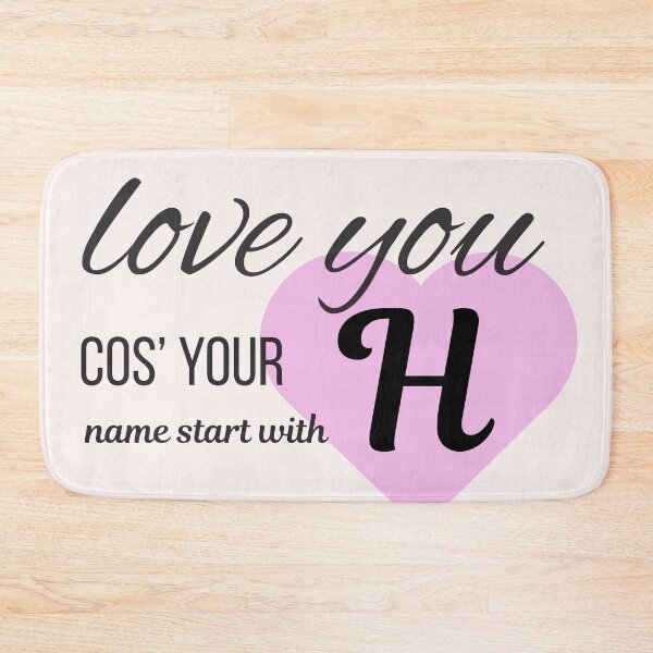 Item preview, Love You Cos Your Name Starts With H Initial Monogram designed and sold by Nordic Echo.