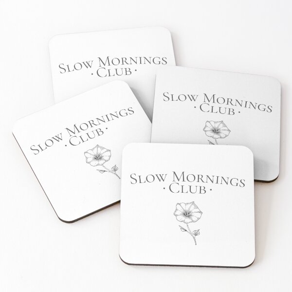 Item preview, Slow Mornings Club - Charcoal on White designed and sold by Soft Power Club.