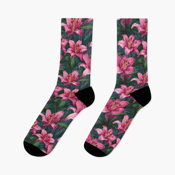 Item preview, Flourishing Lilies Print  - Botanical Garden Pattern  - Birthday Gifts For Her designed and sold by RoyalStarsPatts.