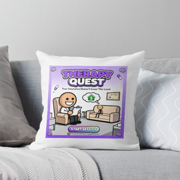 Item preview, Therapy Quest Flash Game Parody - Mental Health Humor designed and sold by PictorialWhimsy.