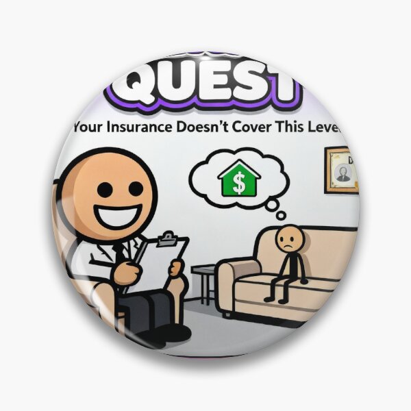 Item preview, Therapy Quest Flash Game Parody - Mental Health Humor designed and sold by PictorialWhimsy.