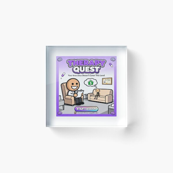 Item preview, Therapy Quest Flash Game Parody - Mental Health Humor designed and sold by PictorialWhimsy.