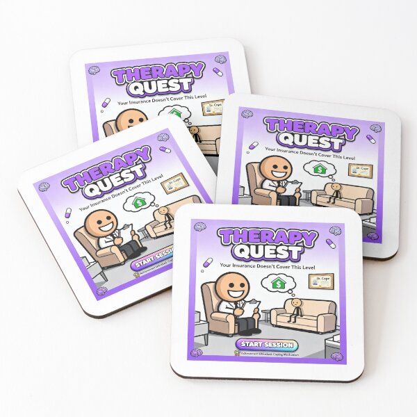 Item preview, Therapy Quest Flash Game Parody - Mental Health Humor designed and sold by PictorialWhimsy.