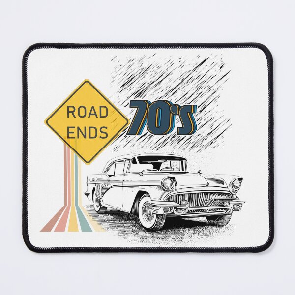 Item preview, Road Ends 70s Retro Design | Vintage Sunset Road Sign Art designed and sold by Aura Design.
