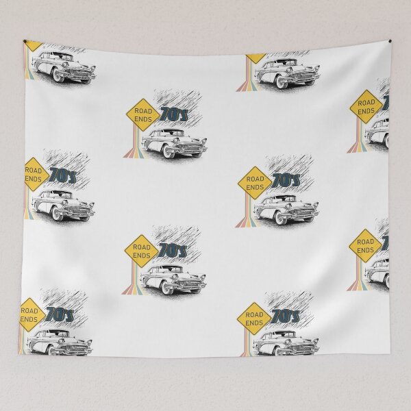 Item preview, Road Ends 70s Retro Design | Vintage Sunset Road Sign Art designed and sold by Aura Design.