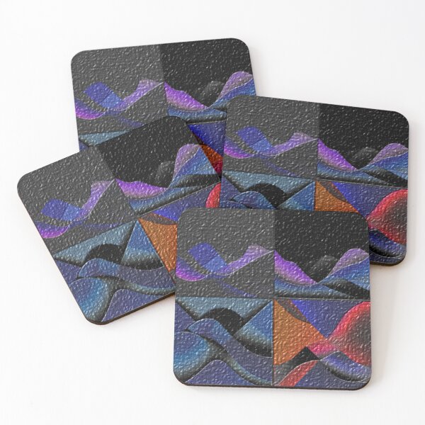 Item preview, four currents dark organic colorful geometric abstract design designed and sold by SmashingDeals.