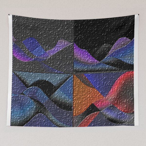 Item preview, four currents dark organic colorful geometric abstract design designed and sold by SmashingDeals.