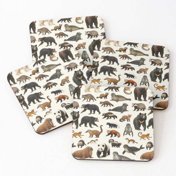 Item preview, Animals of Arctoidea Wildlife Chart Bear Seal Panda designed and sold by kakarikihill.