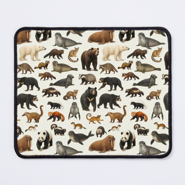Item preview, Animals of Arctoidea Wildlife Chart Bear Seal Panda designed and sold by kakarikihill.