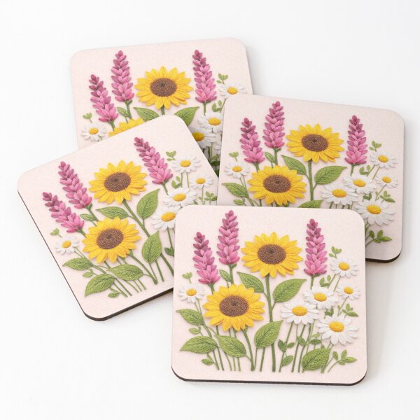 Item preview, Pretty Colourful Modern Folk Flowers designed and sold by scicilysimonee.