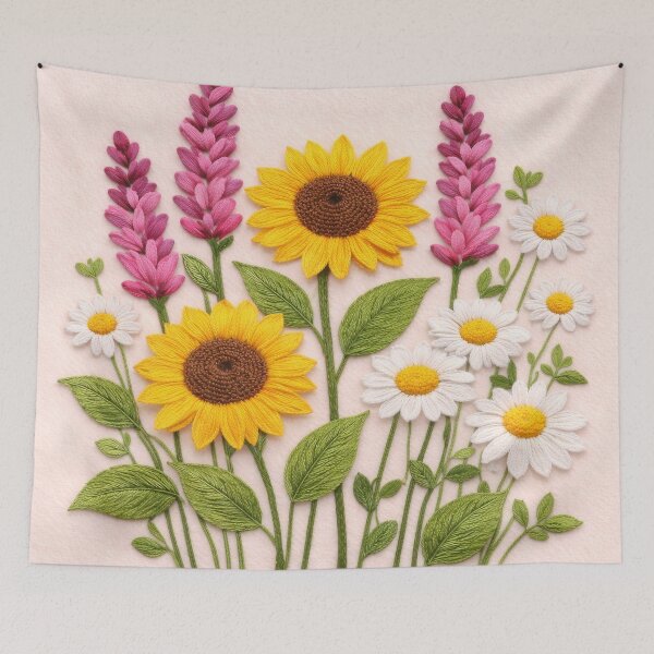 Item preview, Pretty Colourful Modern Folk Flowers designed and sold by scicilysimonee.