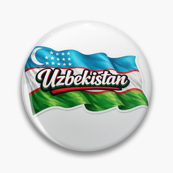 Item preview, Uzbekistan Flag Design – Uzbek Pride Script Typography Art designed and sold by GarnerSupplyCo.