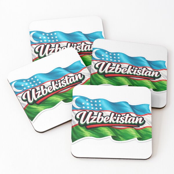 Item preview, Uzbekistan Flag Design – Uzbek Pride Script Typography Art designed and sold by GarnerSupplyCo.