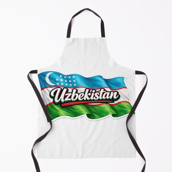 Item preview, Uzbekistan Flag Design – Uzbek Pride Script Typography Art designed and sold by GarnerSupplyCo.