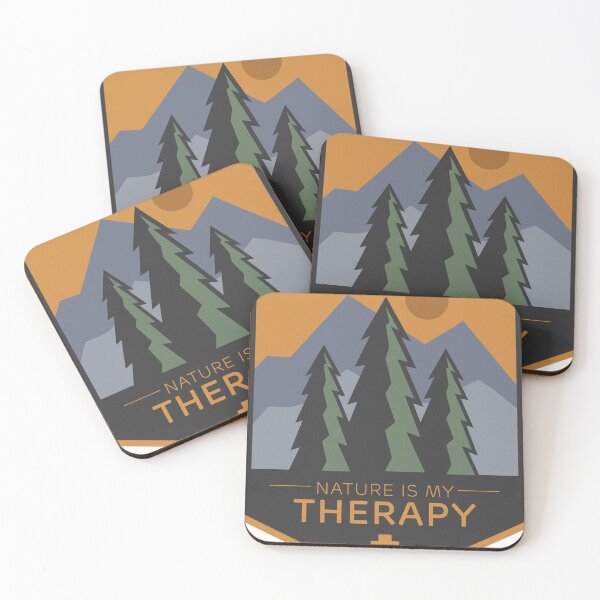 Item preview, Nature Is My Therapy – Retro Outdoor Badge designed and sold by FreshyStudios.