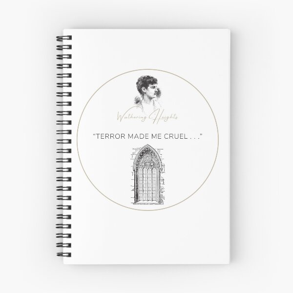 Item preview, Wuthering Heights Emily Bronte Quote "Terror made me cruel" designed and sold by Ink&Iron.