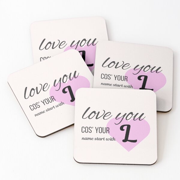 Item preview, Love You Cos Your Name Starts With L Initial Monogram designed and sold by Nordic Echo.