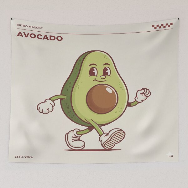 Item preview, Retro Mascot Avocado designed and sold by DinsignStudio.