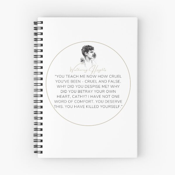 Item preview, Wuthering Heights Emily Bronte Quote "You have killed yourself" designed and sold by Ink&Iron.