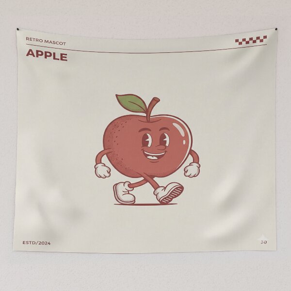 Item preview, Retro Mascot Apple designed and sold by DinsignStudio.