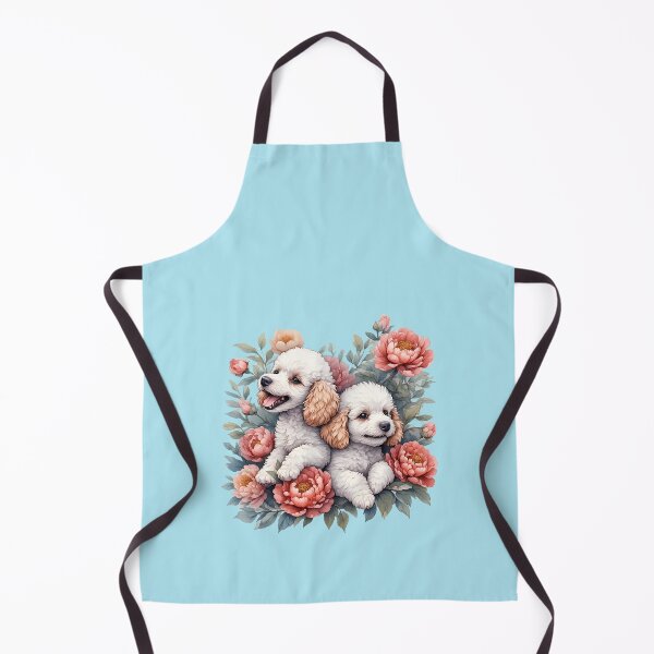 Item preview, Poodle puppies among peony flowers. designed and sold by Natalia-Vlad.