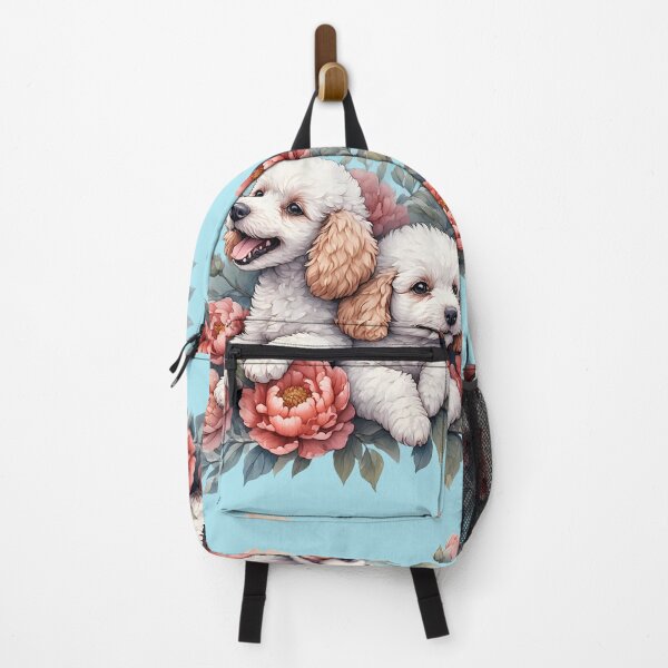 Item preview, Poodle puppies among peony flowers. designed and sold by Natalia-Vlad.