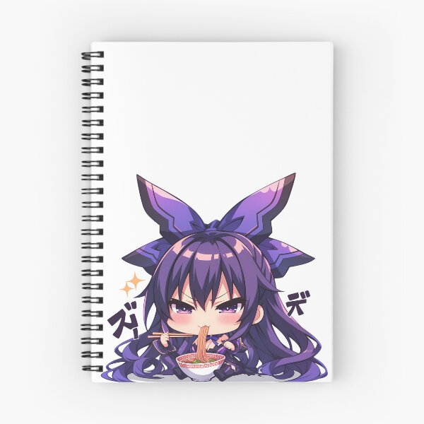 Item preview, Tohka Yatogami Date A Live Purple Chibi Ramen Mood designed and sold by mildaclairmo.