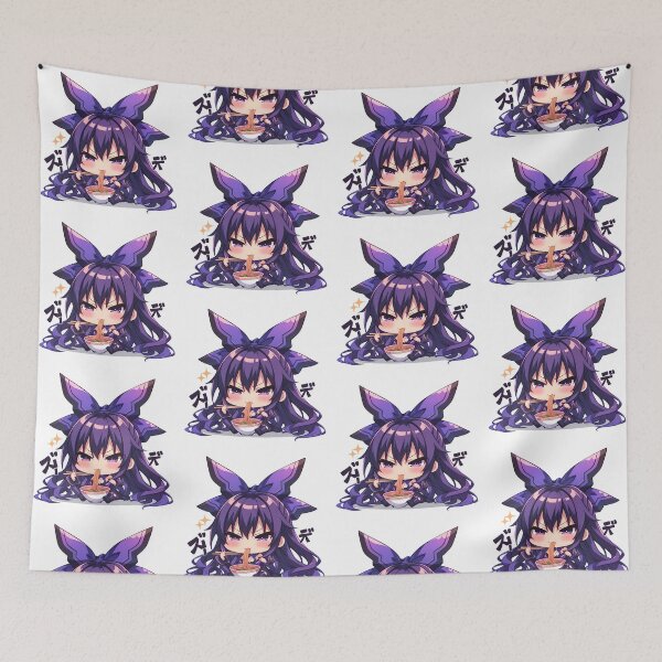 Item preview, Tohka Yatogami Date A Live Purple Chibi Ramen Mood designed and sold by mildaclairmo.