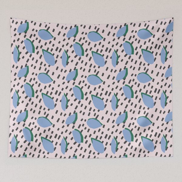 Item preview, Abstract Blue Leaf Cut-outs designed and sold by OHU-studio.