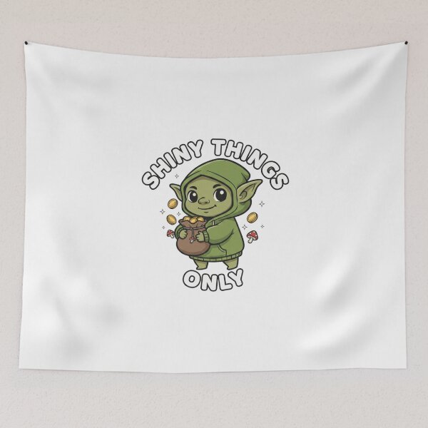 Item preview, Shiny Things Only Cute Goblin designed and sold by Goblin And Company.
