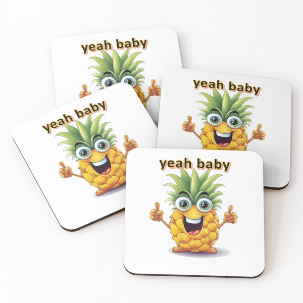 Item preview, Cute Pineapple Cartoon Sticker | Tropical Kawaii Funny Smile | Summer Hospitality Gift designed and sold by JonathanP514.