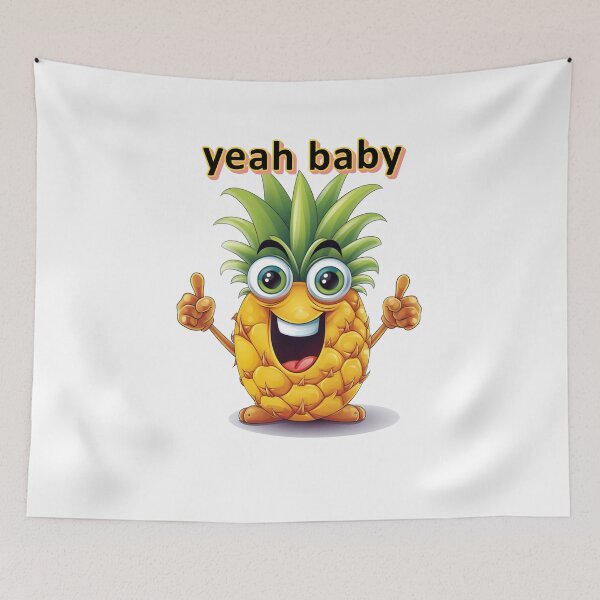 Item preview, Cute Pineapple Cartoon Sticker | Tropical Kawaii Funny Smile | Summer Hospitality Gift designed and sold by JonathanP514.