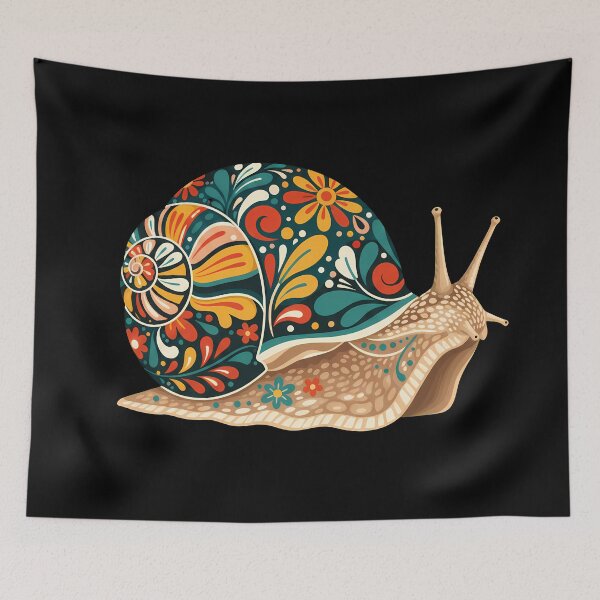 Item preview, Land Snail Silhouette in Folk Art Style – Hope for Wildlife by heidiannemorris © designed and sold by FOLK ART FUSION by heidiannemorris.