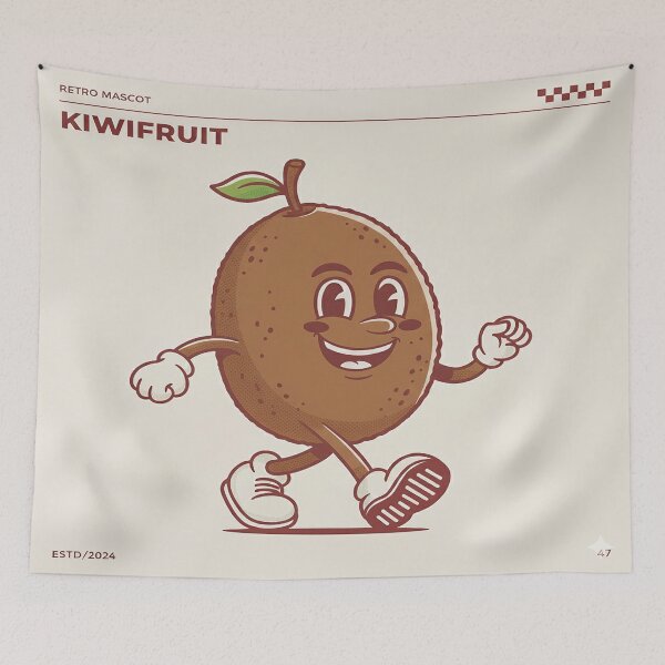 Item preview, Retro Mascot Kiwi Fruit designed and sold by DinsignStudio.