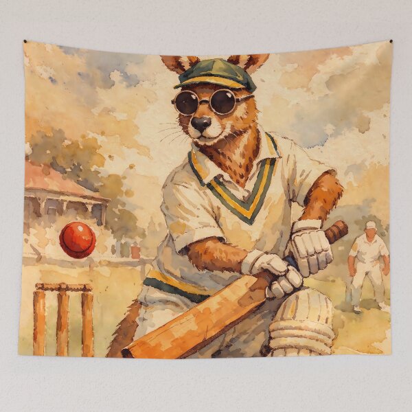 Item preview, Kangaroo Cricket Batsman designed and sold by Sarcastic designs.