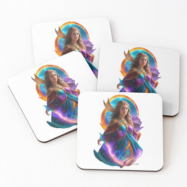 Item preview, Mystic Goddess with Aura of Fire and Galaxy designed and sold by AIIMAGENEDITION.