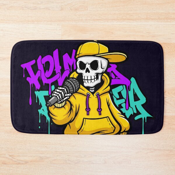 Item preview, Hip Hop Skeleton Rapper, Skull Rapper Street Art designed and sold by Junasaji.