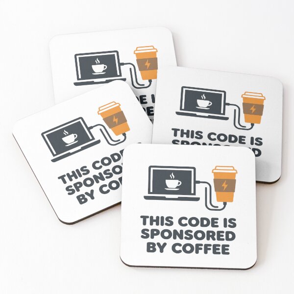 Item preview, This Code Is Sponsored By Coffee Programmer Developer Humor Gift designed and sold by DuckShip.