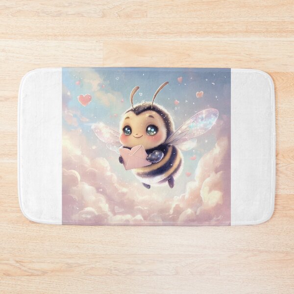 Item preview, Cute Bee Delivering Love Letter – Kawaii Valentine’s Day Bumblebee Illustration designed and sold by SmartyWonders.