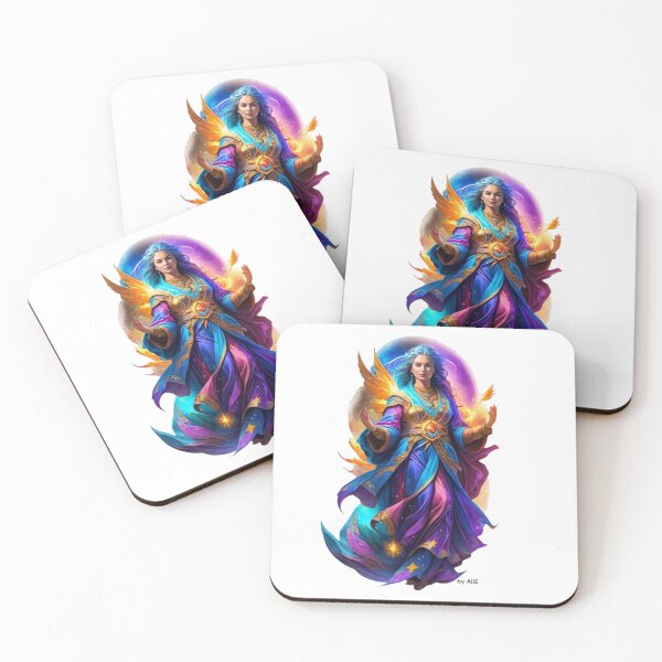 Item preview, Celestial Guardian with Wings of Fire and Starlight Aura designed and sold by AIIMAGENEDITION.