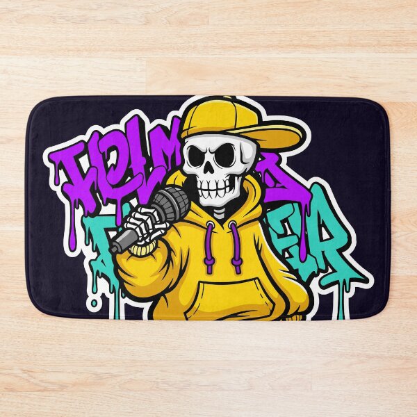Item preview, Hip Hop Skeleton Rapper, Skull Rapper Graffiti Street Art designed and sold by Junasaji.