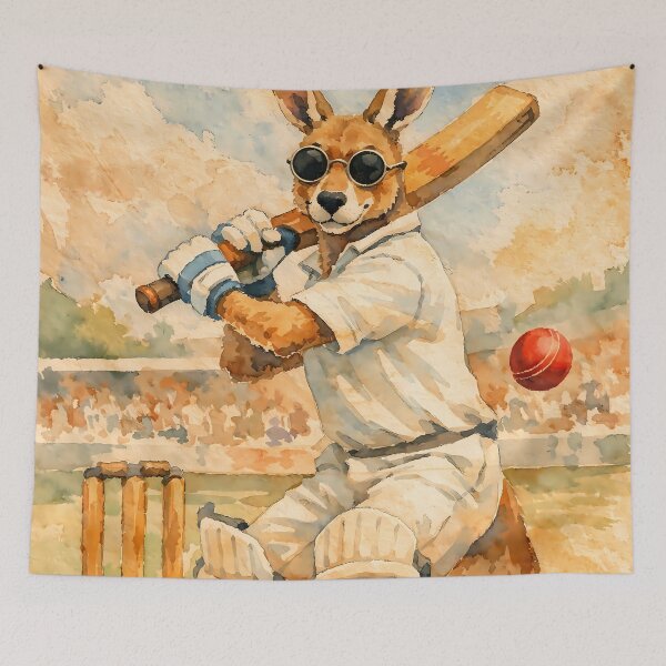 Item preview, Kangaroo Cricket Batsman designed and sold by Sarcastic designs.