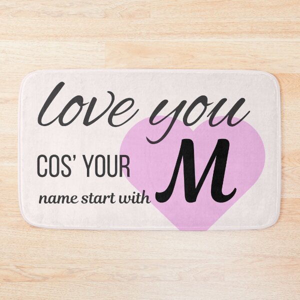 Item preview, Love You Cos Your Name Starts With M Initial Monogram designed and sold by Nordic Echo.